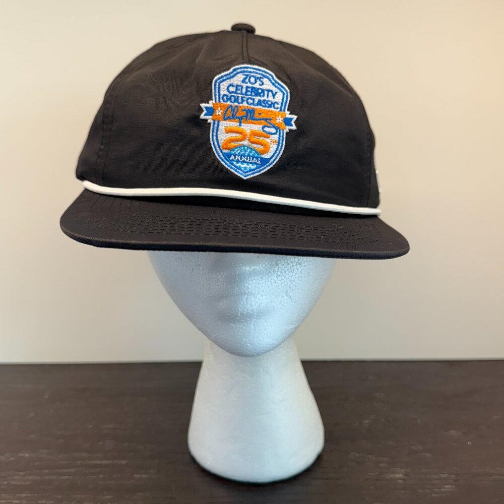 Malbon Golf Hat Boys One Size Black Snapback Adjustable Celebrity Golf Classic